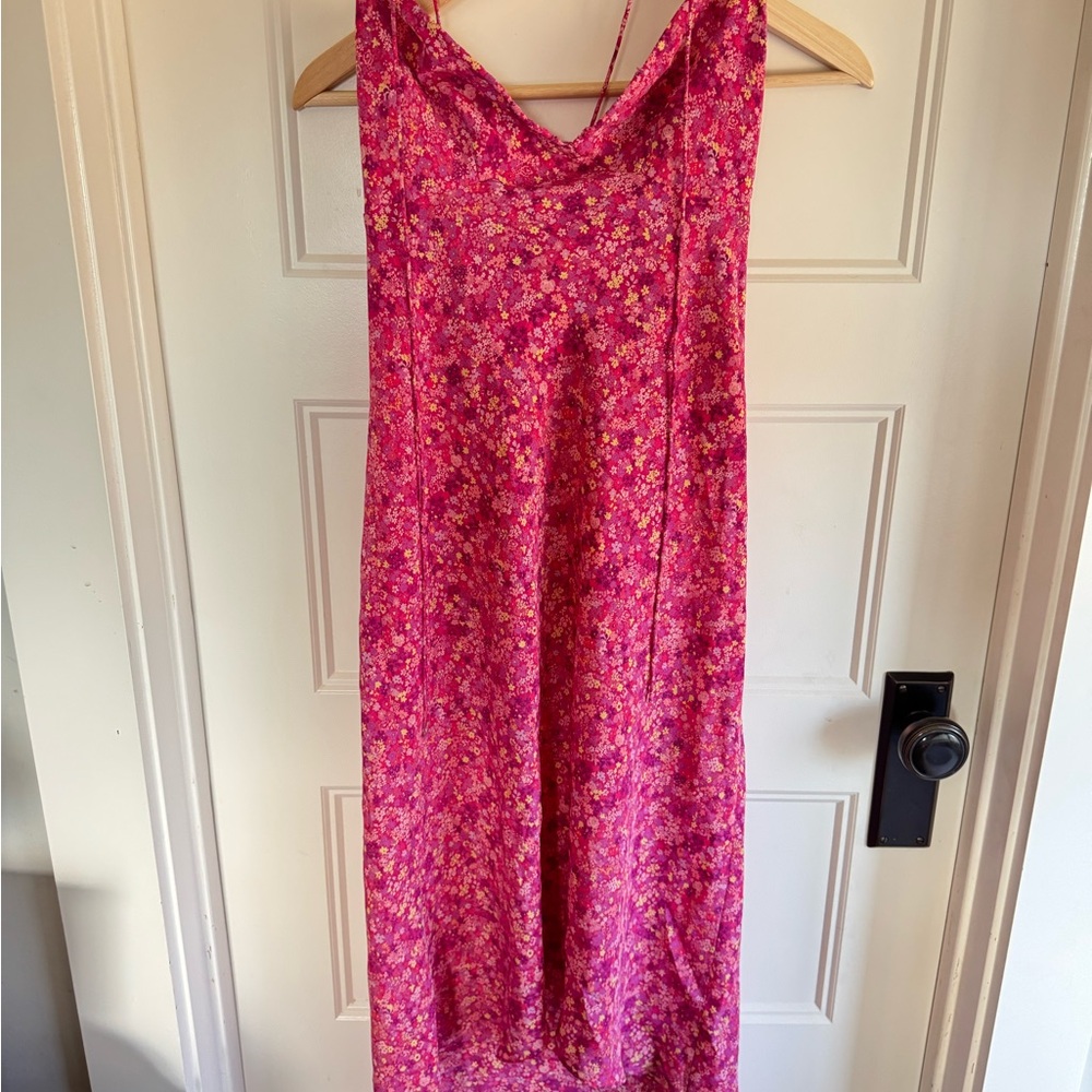 Vintage Express Floral Pink Dress